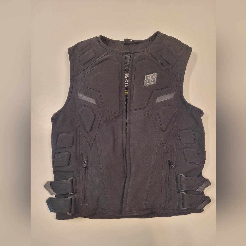 Black Tactical Motorcycle Vest